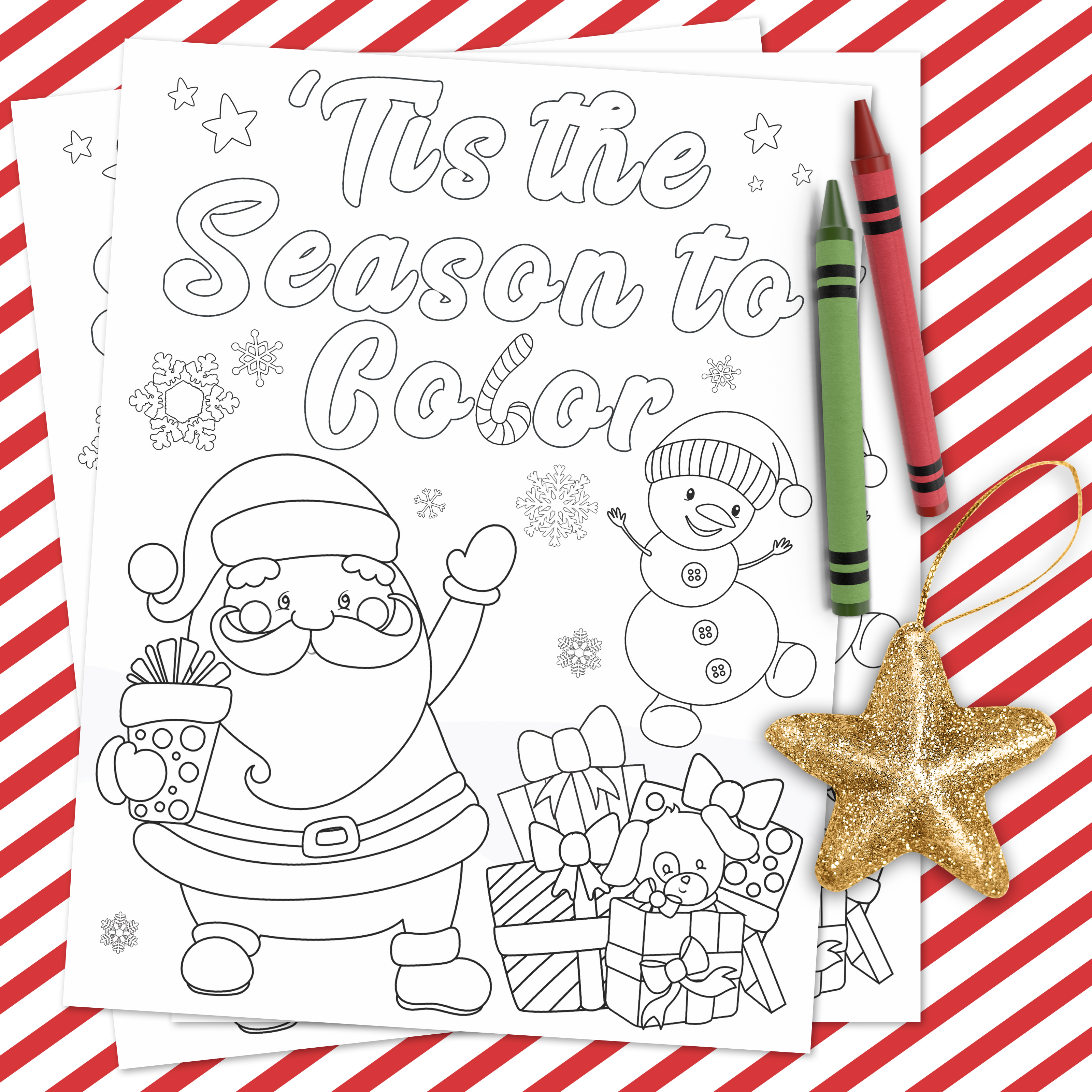 FREE Christmas Coloring Page – ‘Tis the Season to Color!