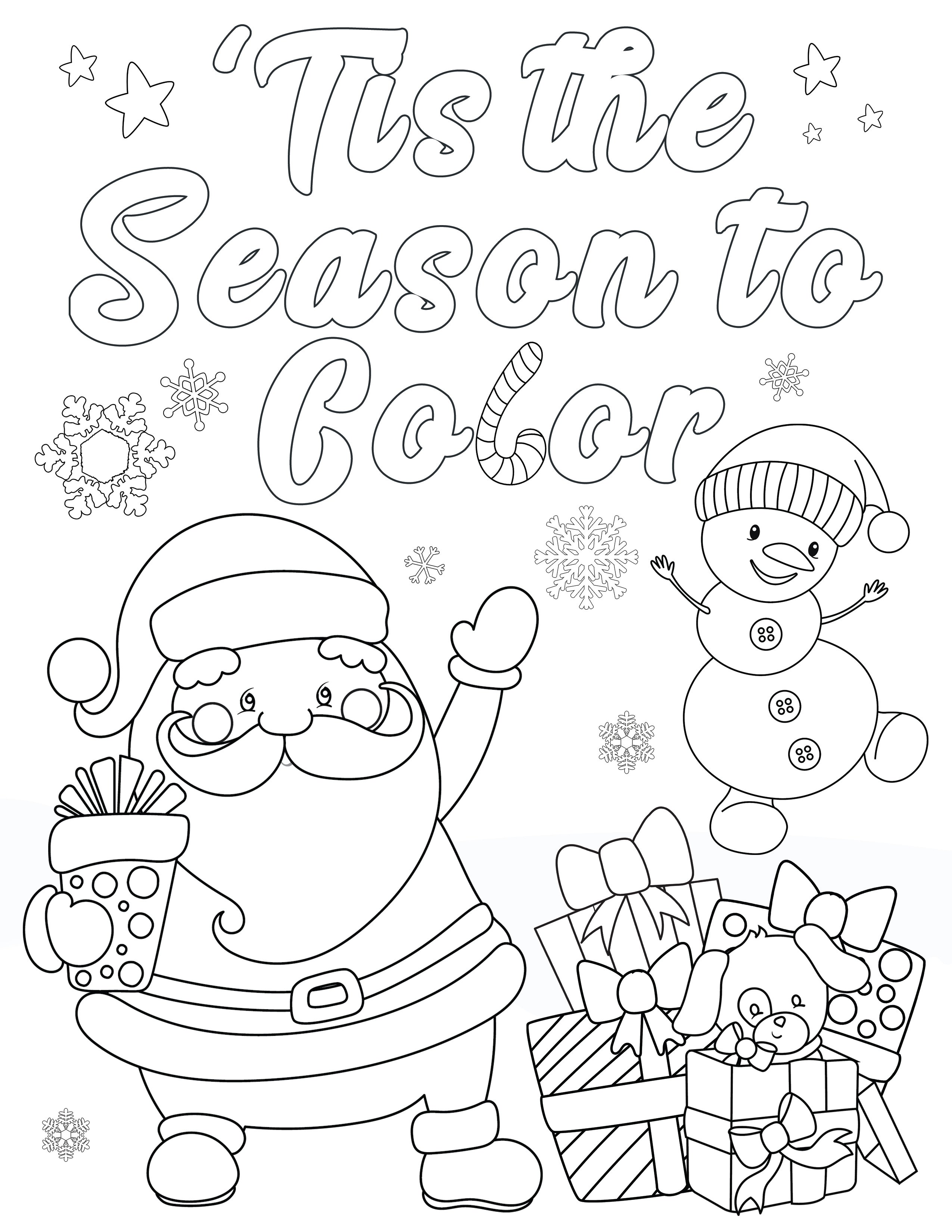 FREE Christmas Coloring Pages for Adults and Kids - Happiness is FREE Christmas Coloring Pages for Adults and Kids - Happiness is
