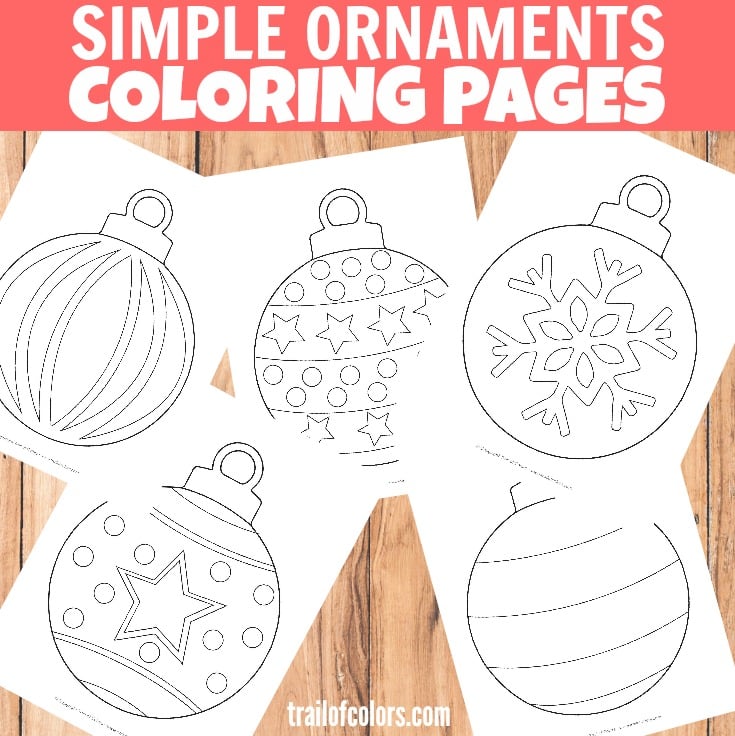 simple ornaments coloring sheets for adults