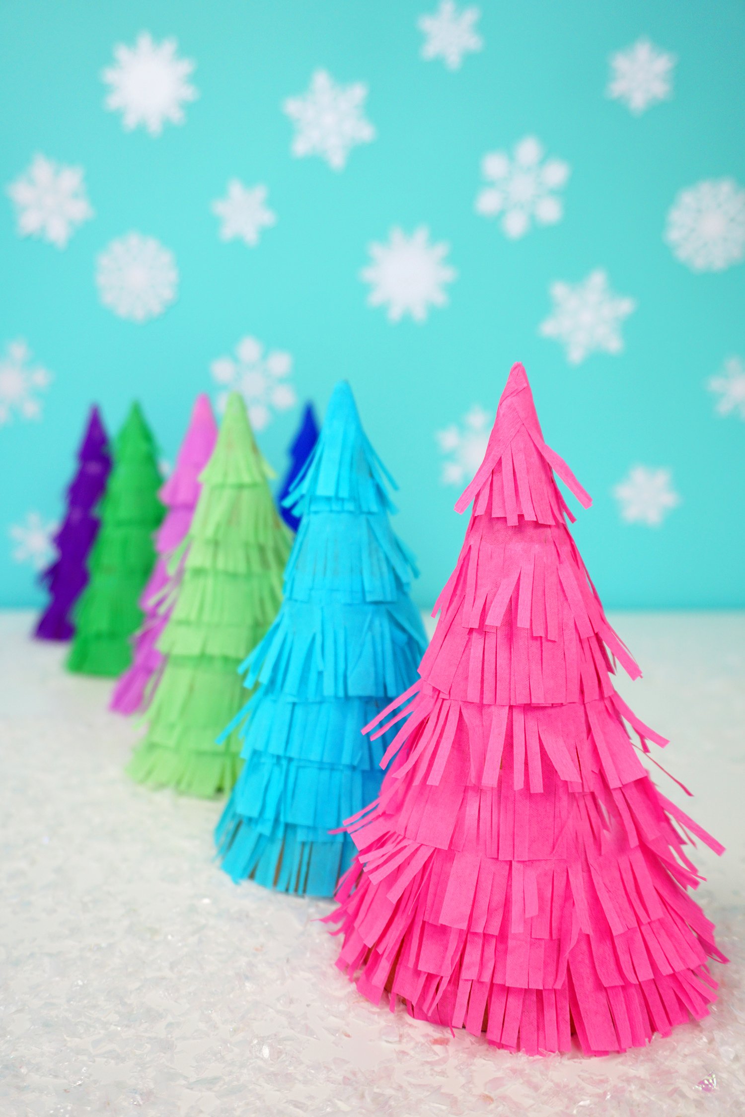 mini christmas tree pinatas filled with treats