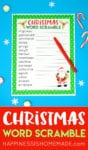 christmas word scramble printable 