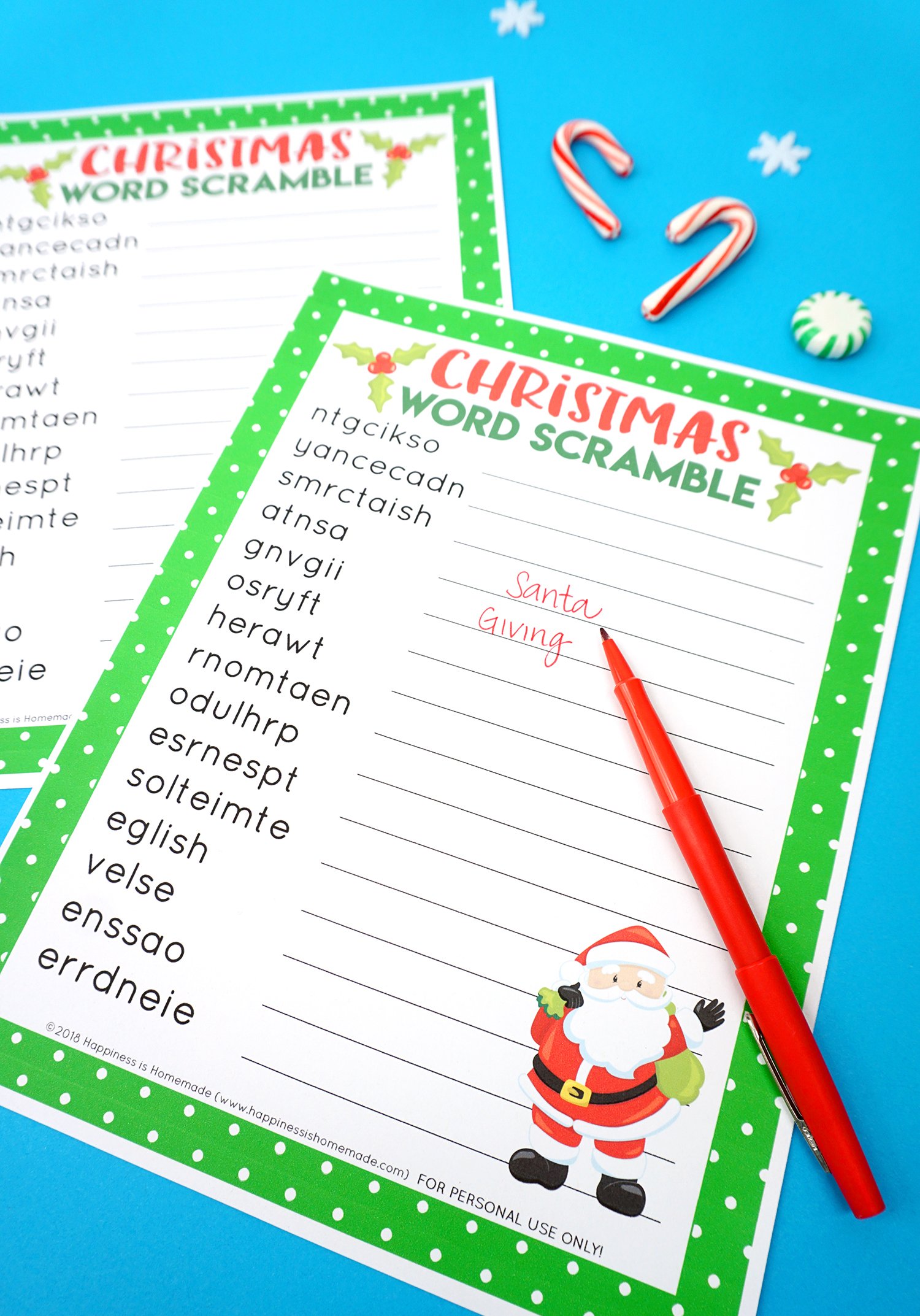 Christmas Word Scramble Printable - Happiness is Homemade1500 x 2145