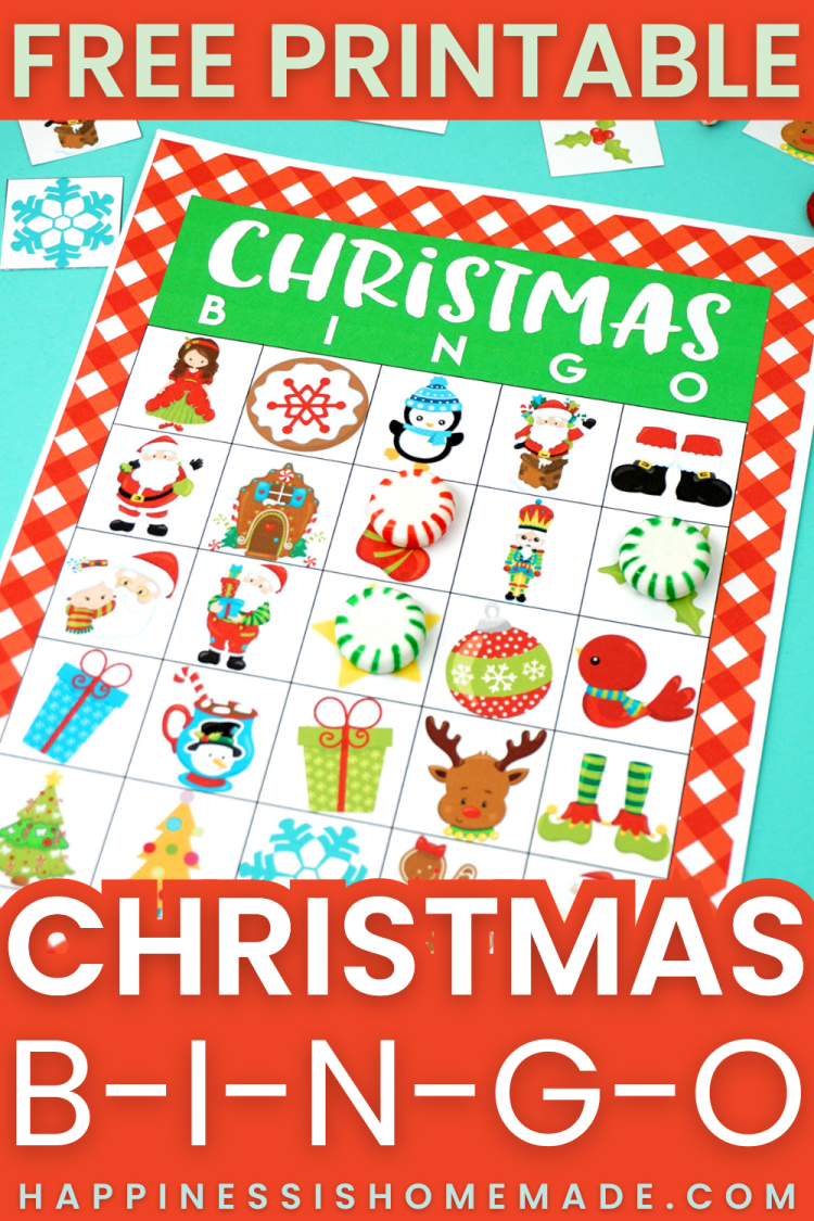 Printable Christmas Bingo Game Cards - Happiness is Homemade