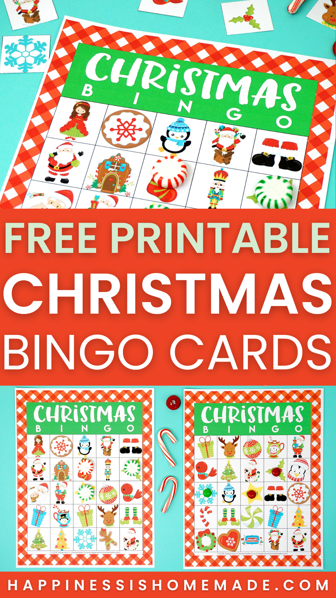 free printable christmas BINGO cards