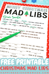 free printable christmas mad libs
