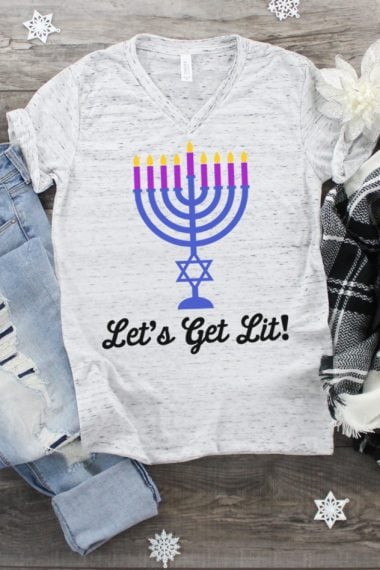 lets get lit hanukkah svg file