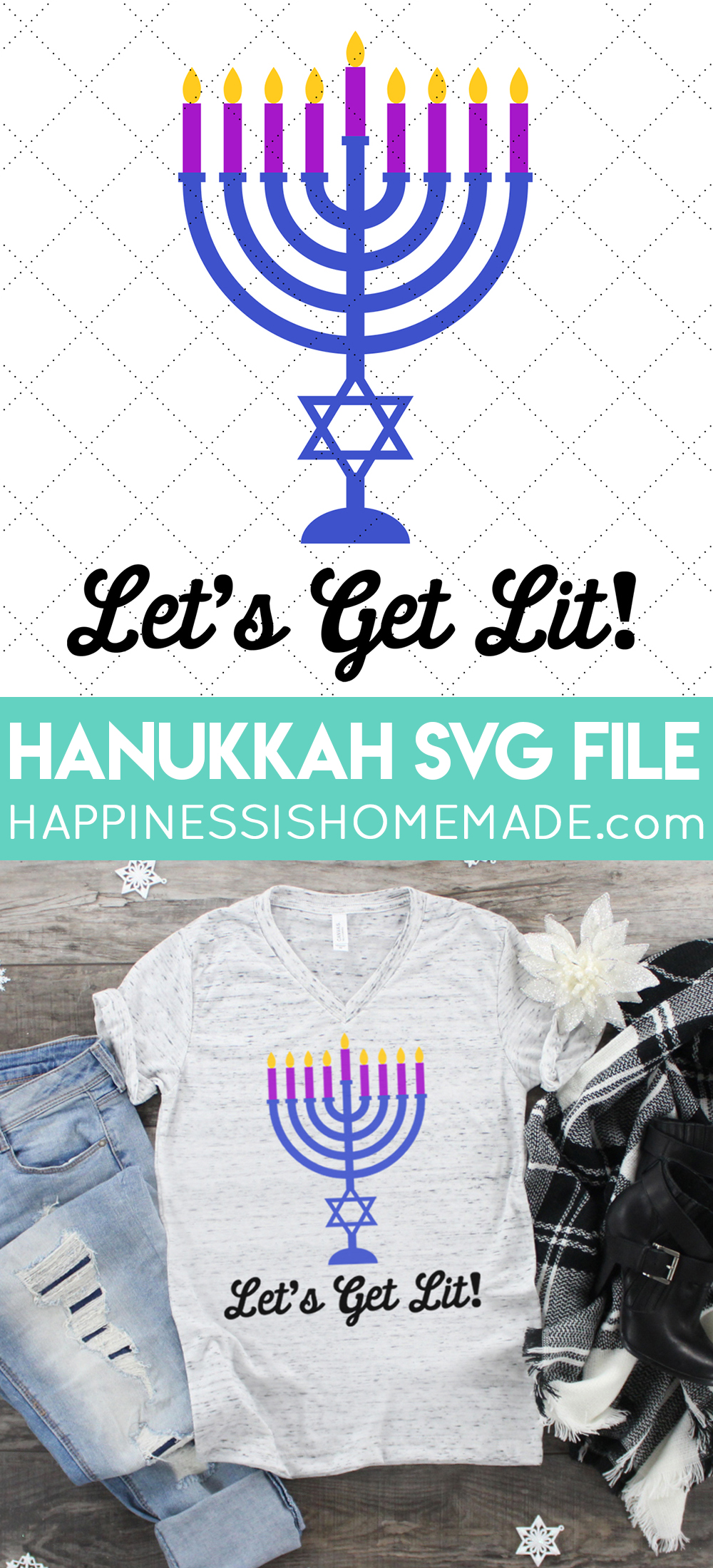 hanukkah svg file and shirt