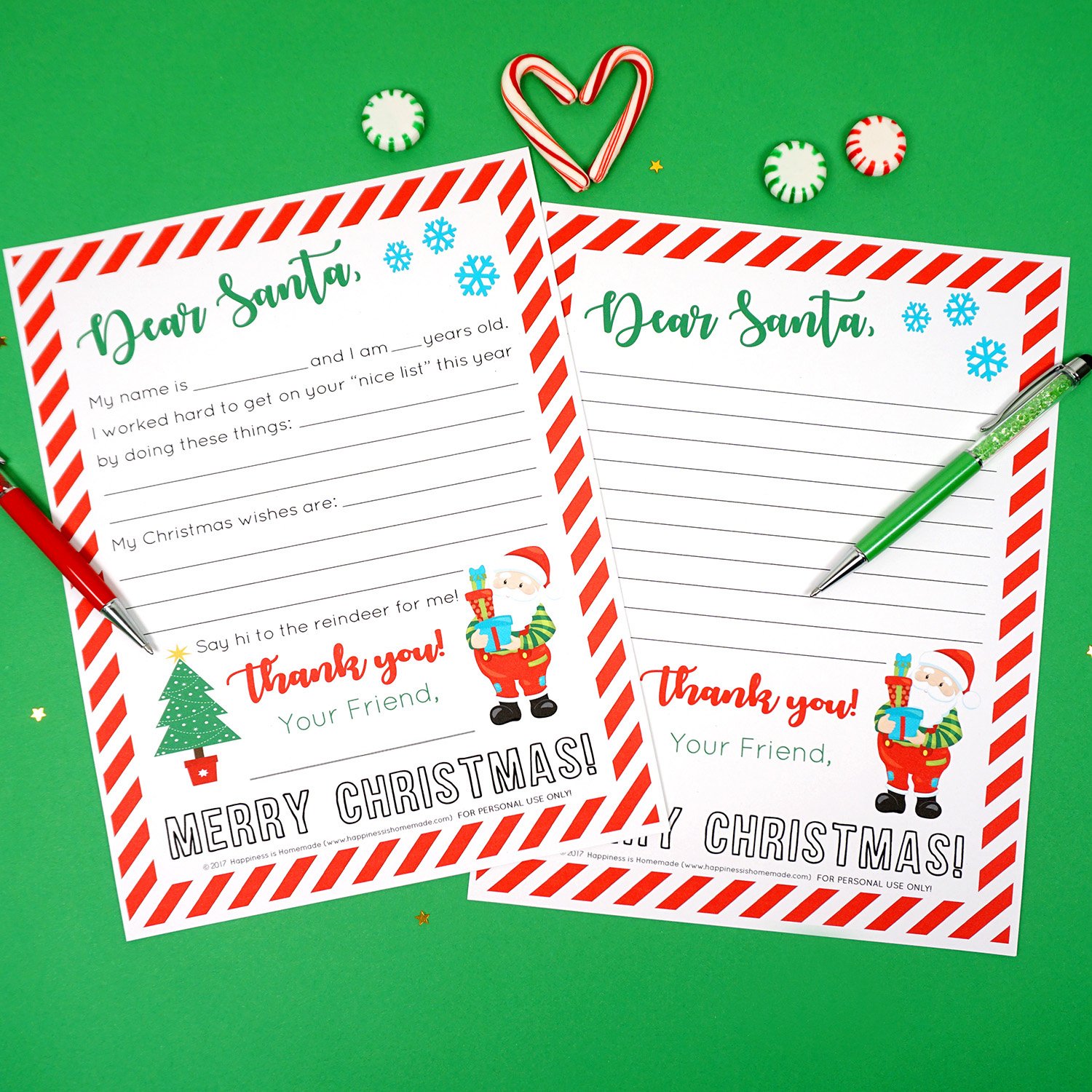 Free Printable Letter From Santa Word Template from www.happinessishomemade.net