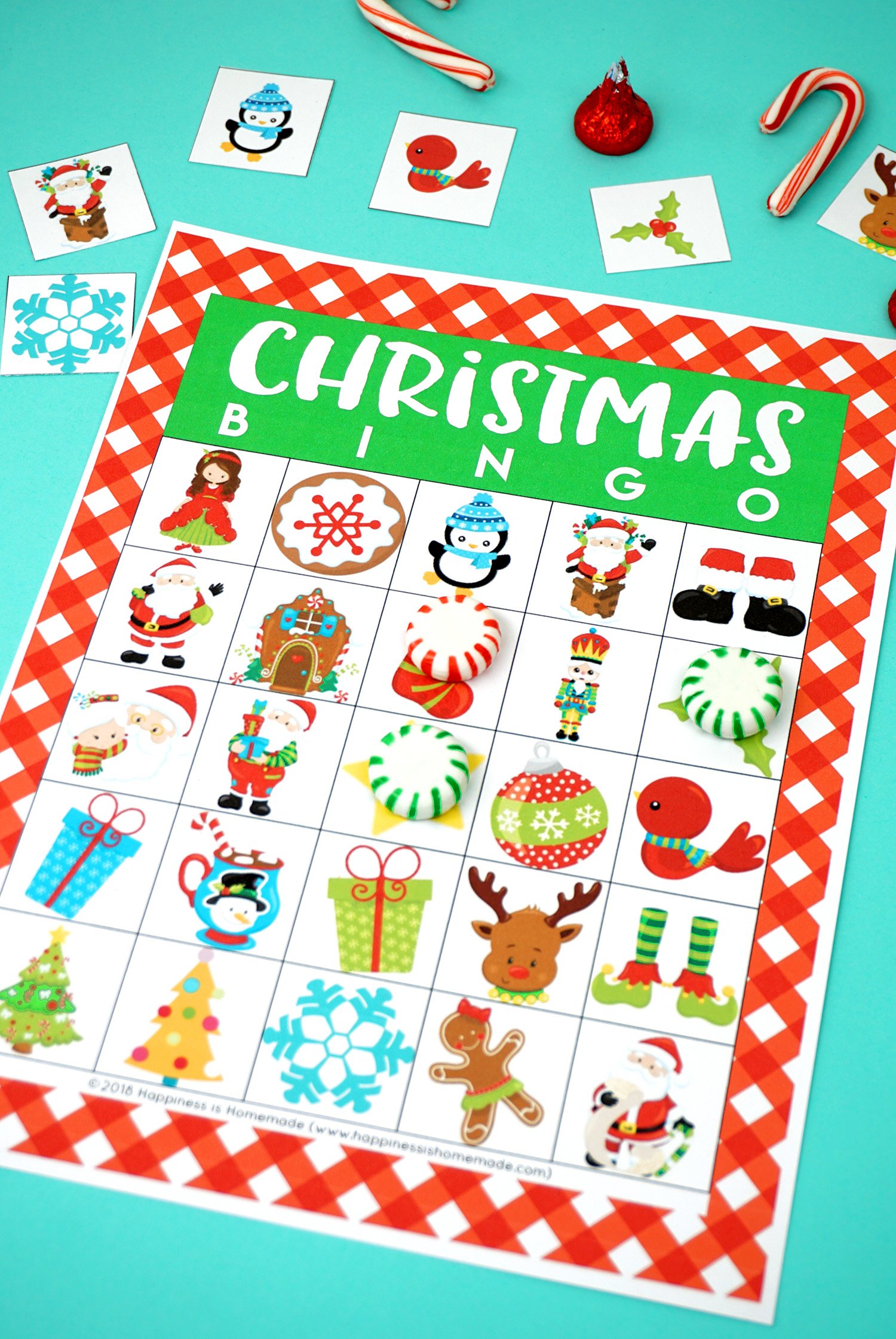 Christmas Bingo Game  Cut and Paste Activities Bingo Template