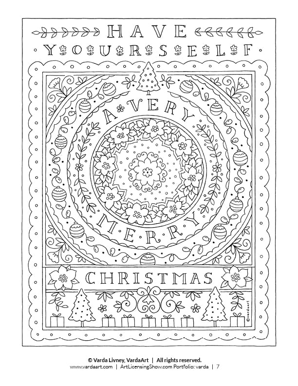 free christmas coloring pages for adults and kids