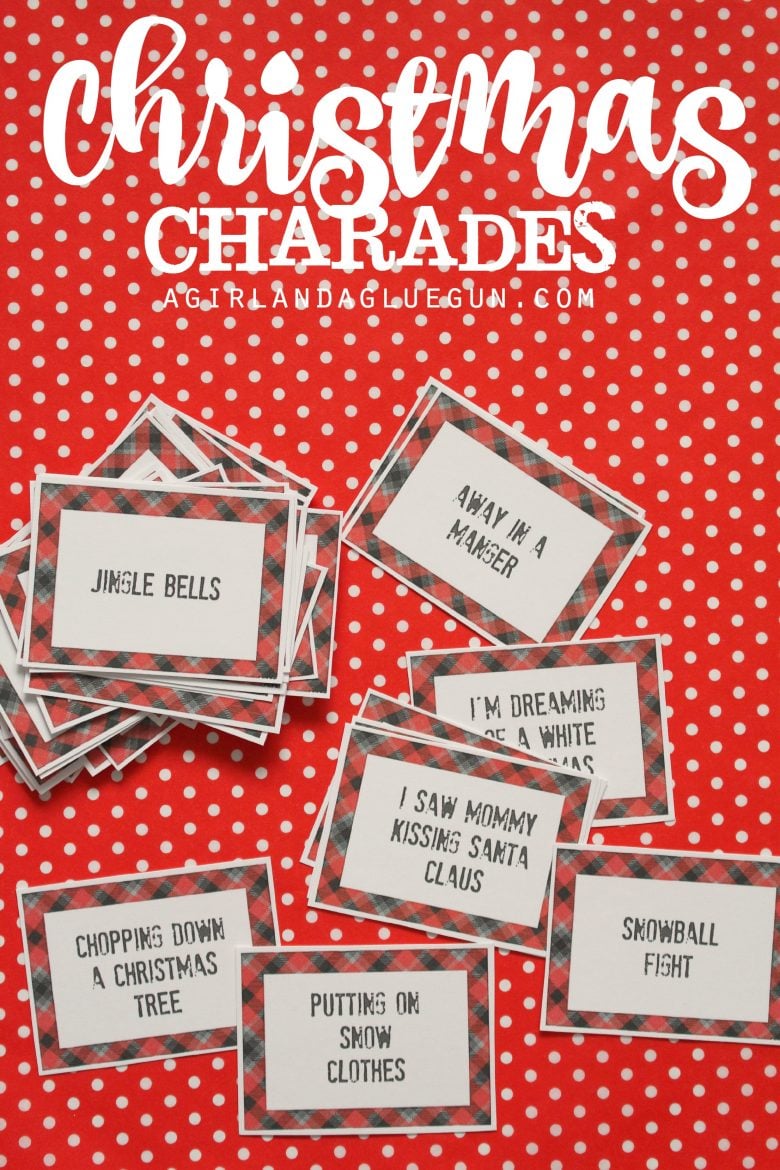 christmas charades printable game