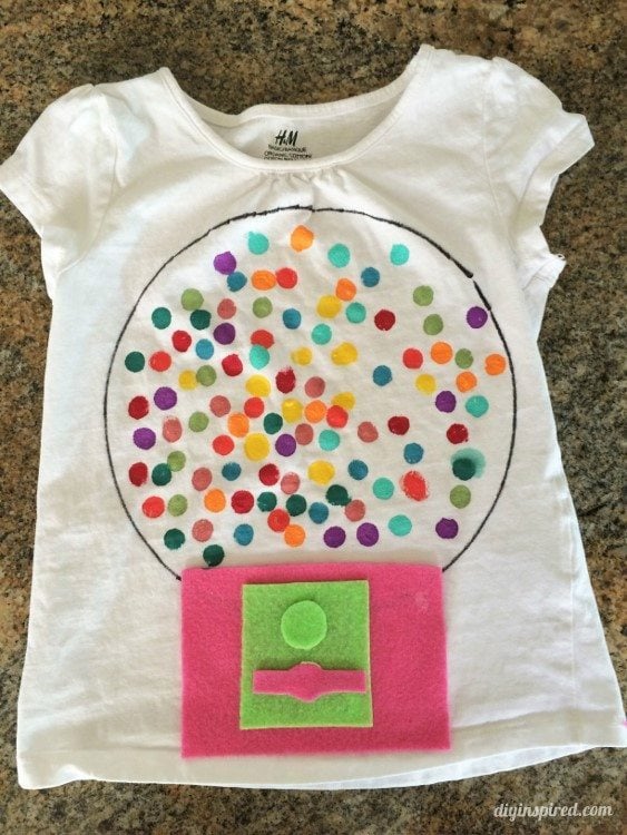 cute 100 days of school gumball shirt