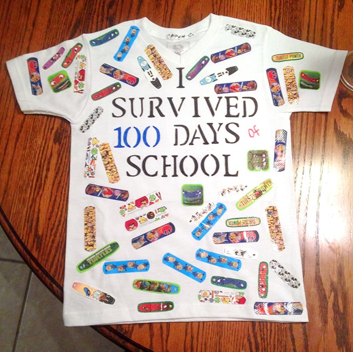 i survived 100 days bandaid shirt