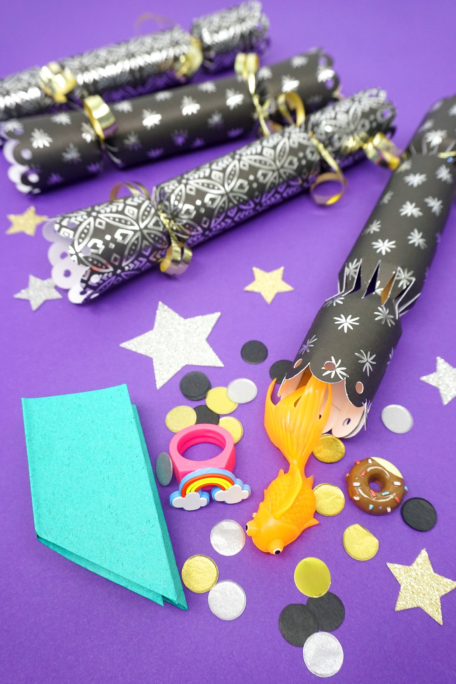 DIY christmas crackers supplies