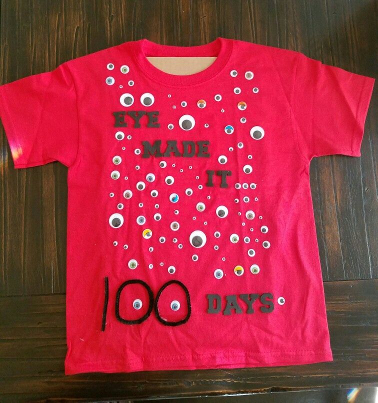 eye made it 100 days googly eye shirt