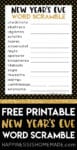 free printable new years eve word scramble printable
