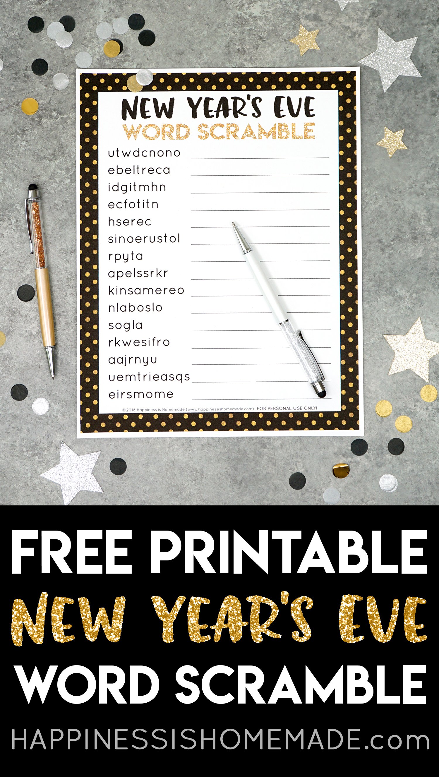 free printable eve word scramble