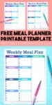 free meal planner printable template
