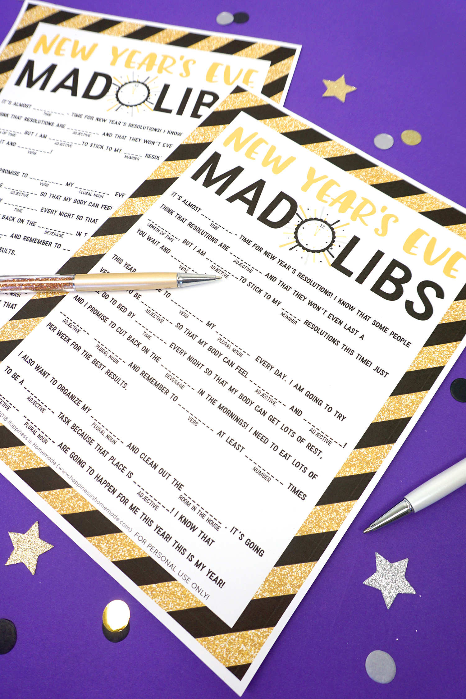 printable new years mad libs