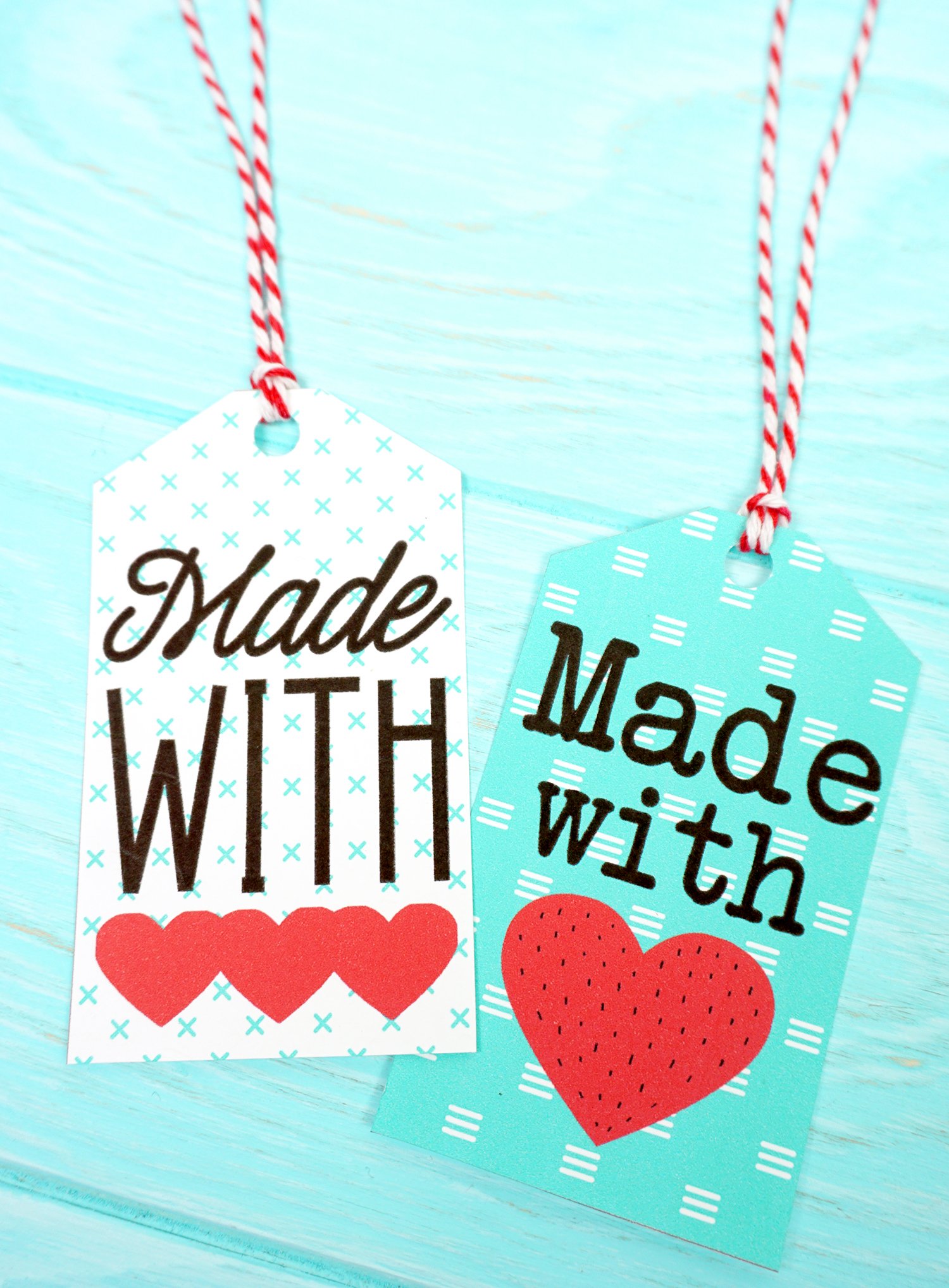 Free Made With Love Gift Tags - She Wears Many Hats