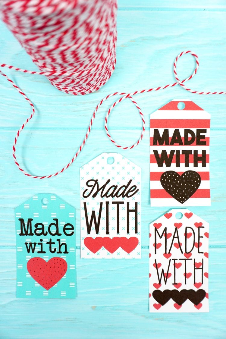 made with love printable gift tags