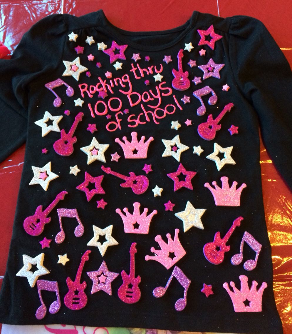 rocking through 100 days of school rock and roll shirt