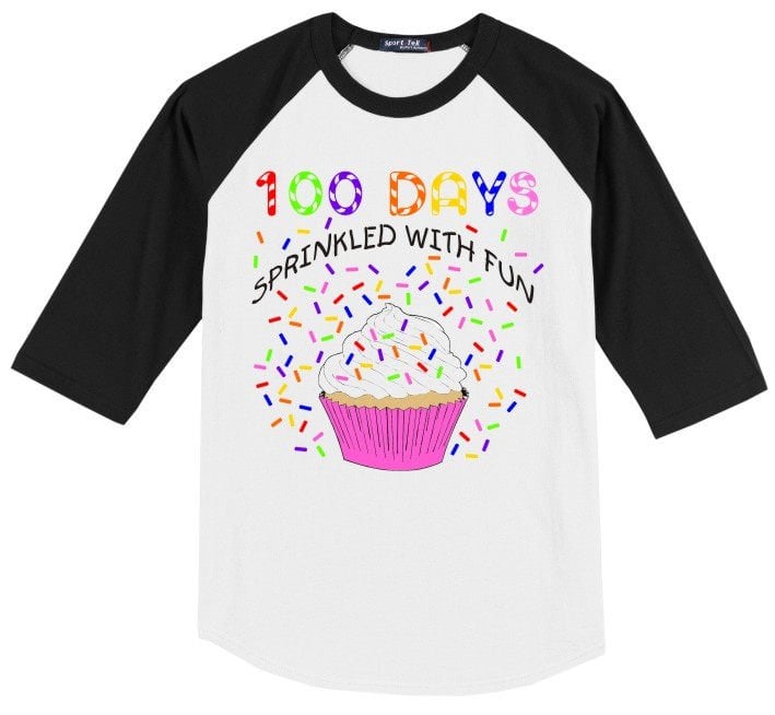 100 days sprinkled with fun cupcake shirt