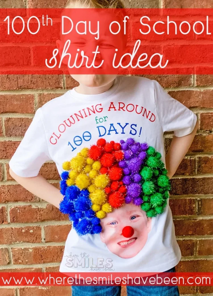 100th day of school clowning around shirt
