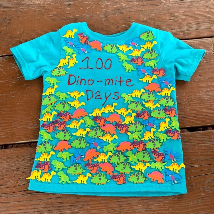 100th day of school dinosaur shirt