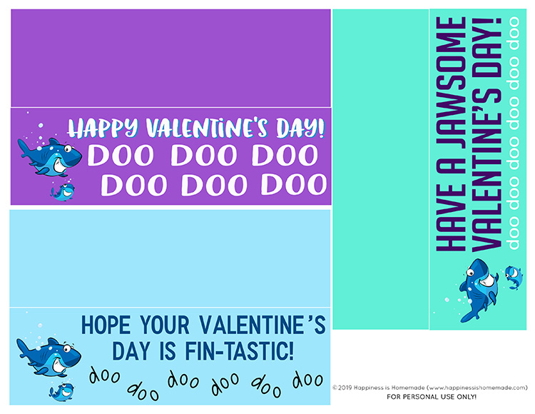 baby shark valentines day bag toppers