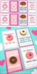 free printable donut valentines day cards