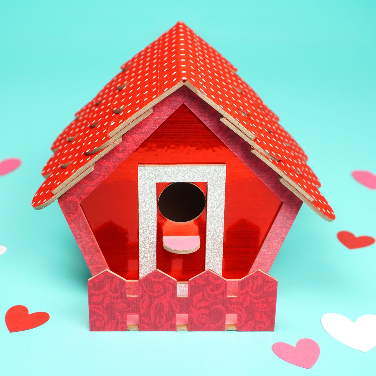 diy birdhouse valentine card box for kids