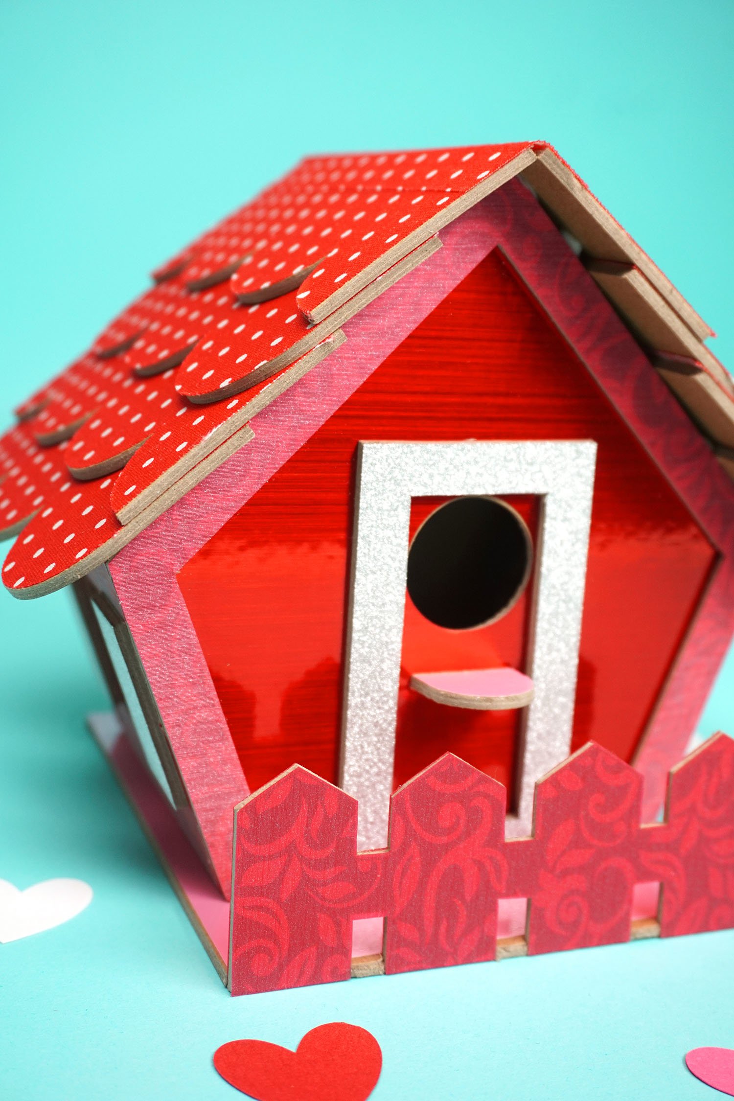 cute diy birdhouse valentine card box idea