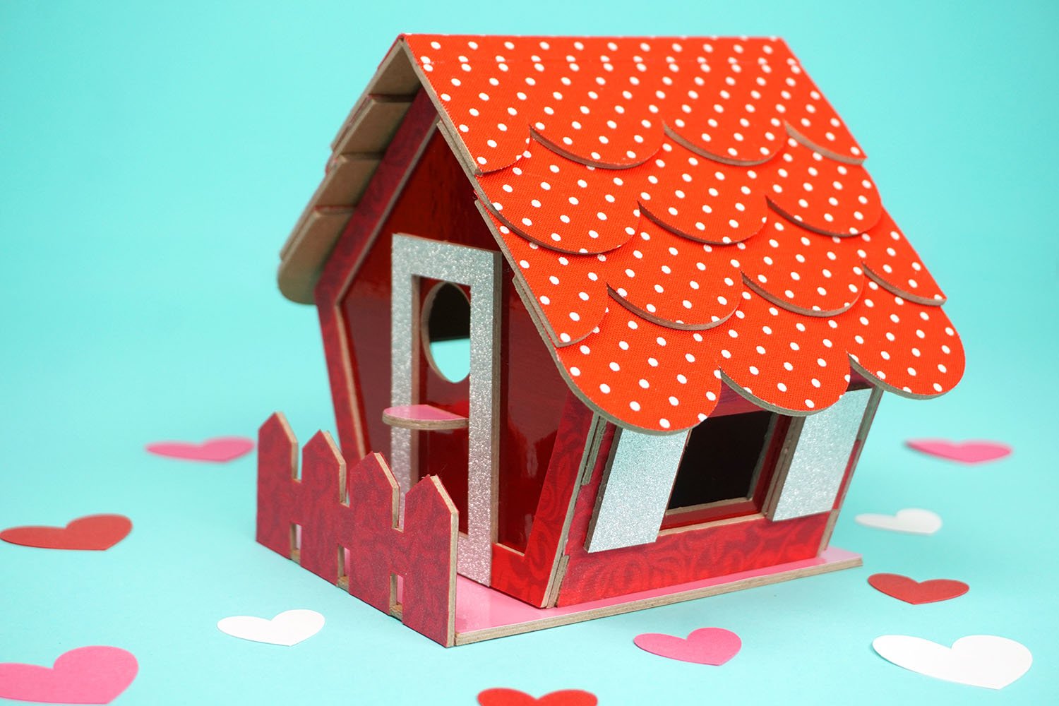 valentines day card box birdhouse 