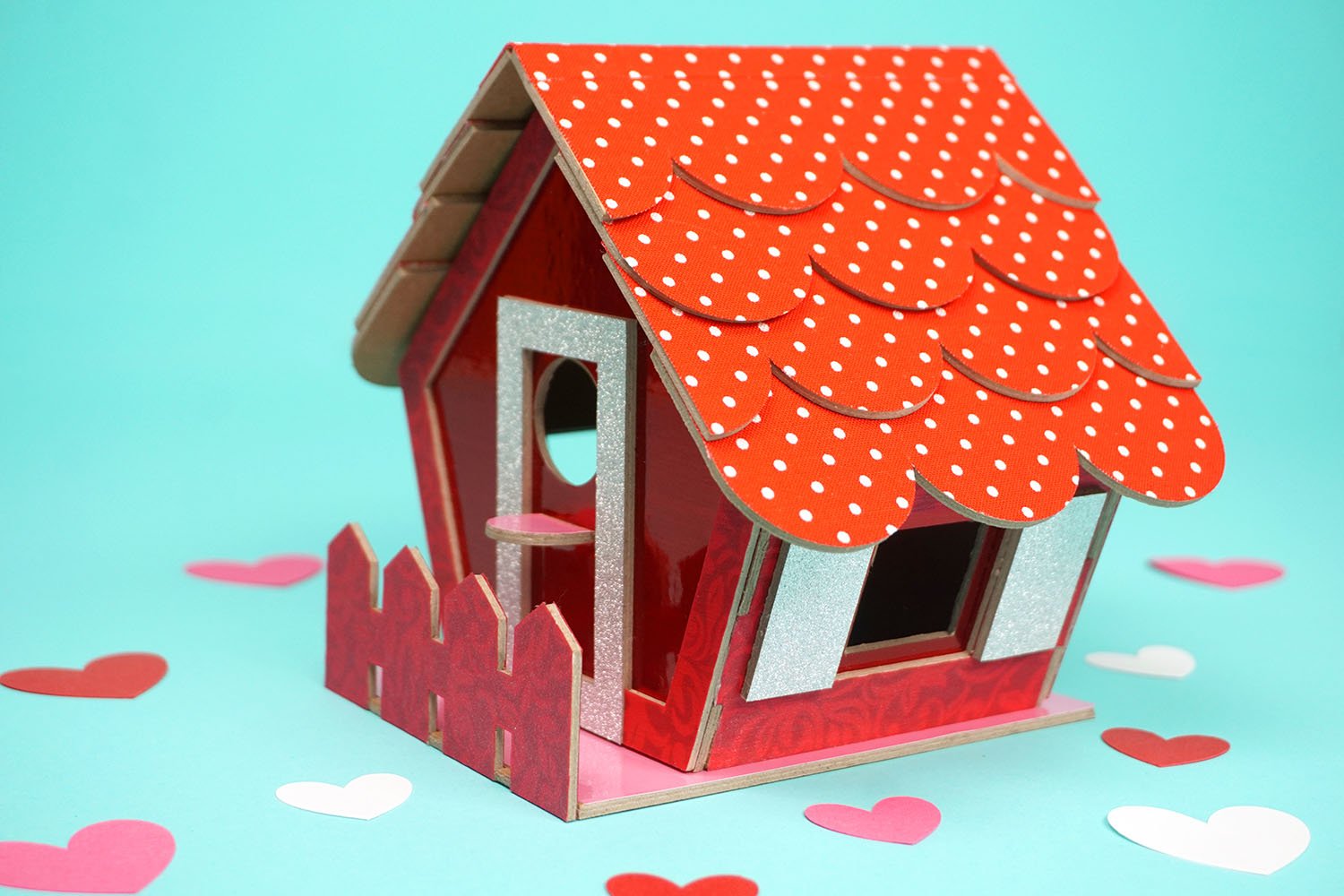 valentines day card box birdhouse