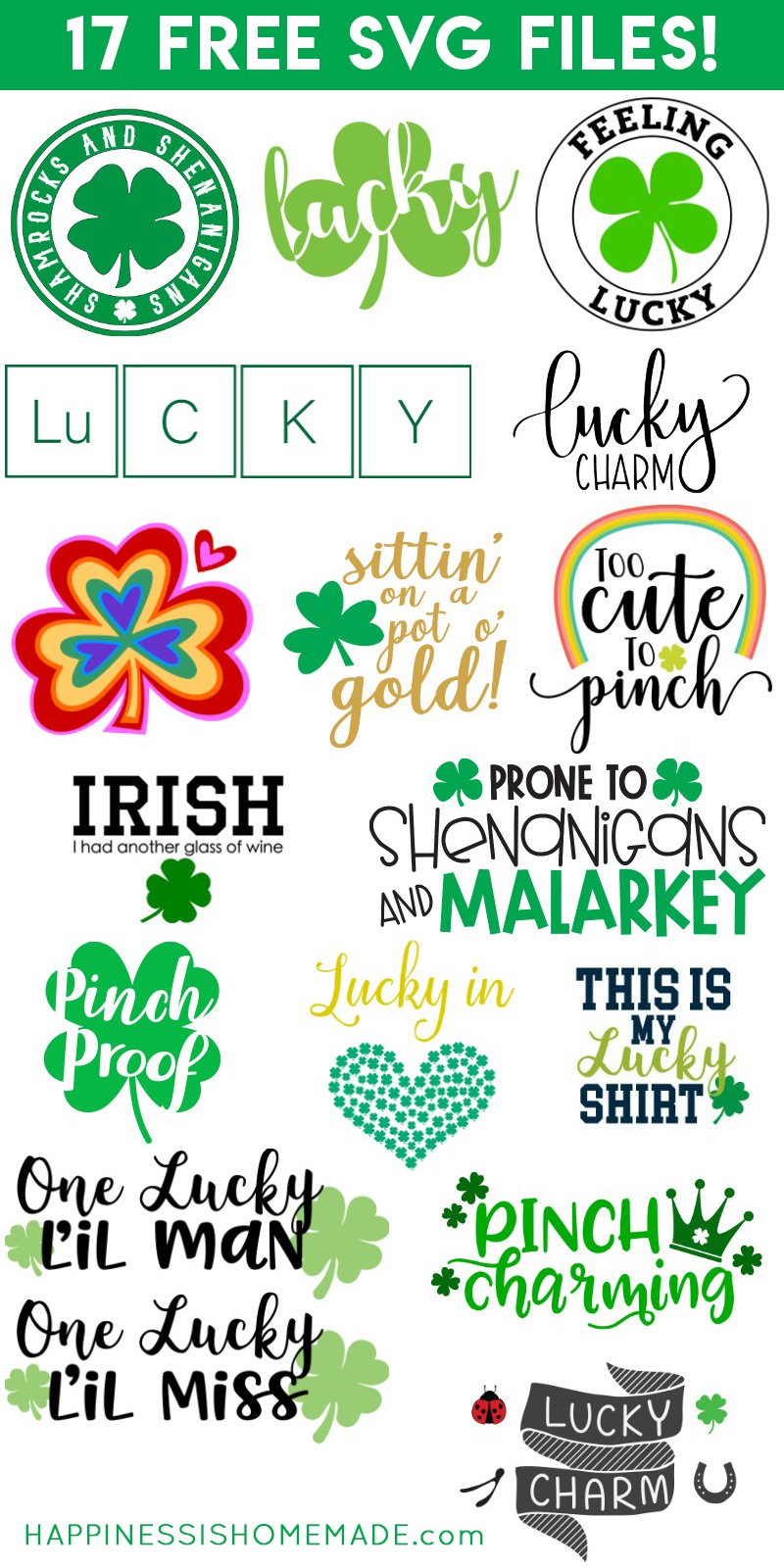 collection of free svg files for st patricks day