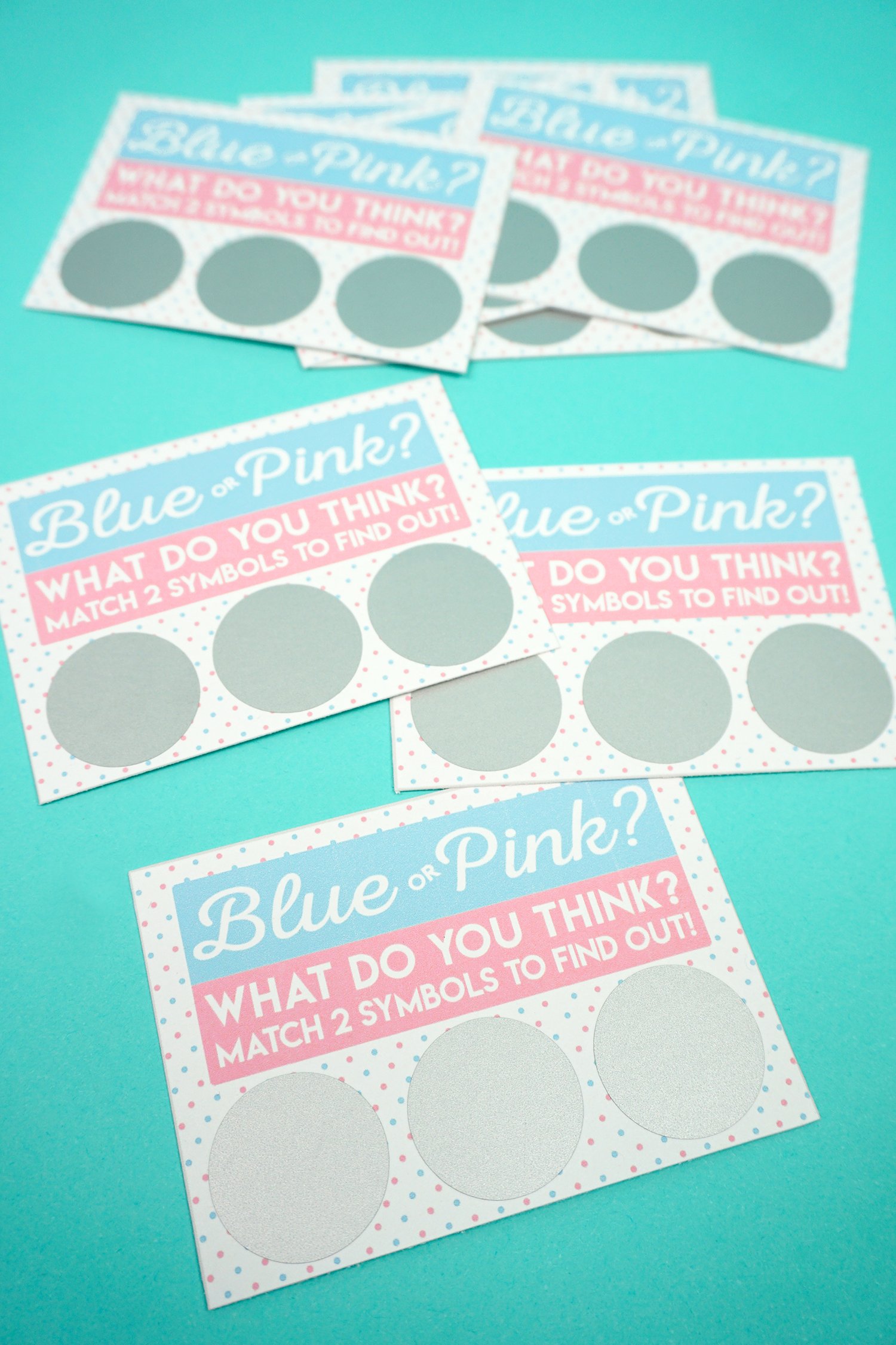 Christmas Gender Reveal Scratch off Cards Happy Holidays