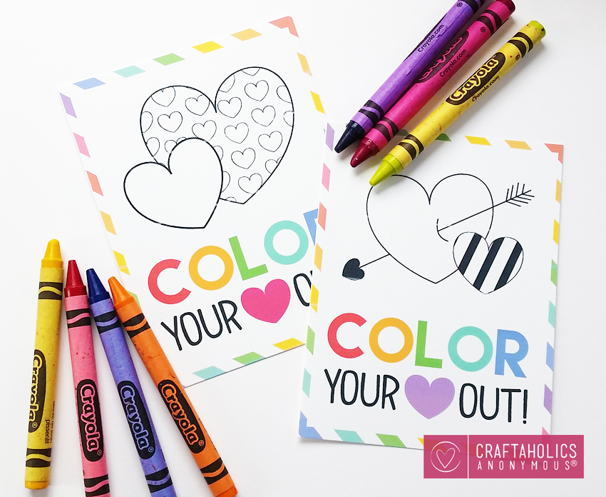 printable valentines day cards you can color with crayons