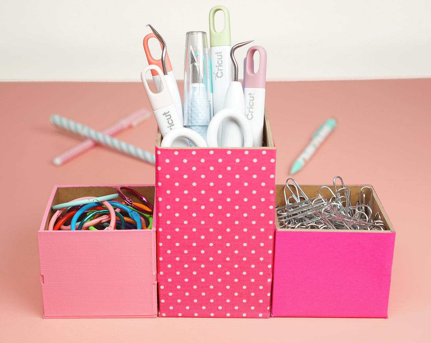 cricut chipboard desk organizers