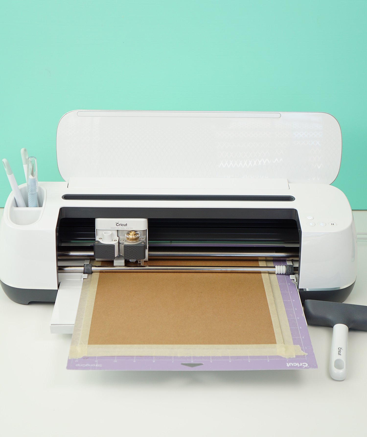 cricut maker with knife blade and chipboard