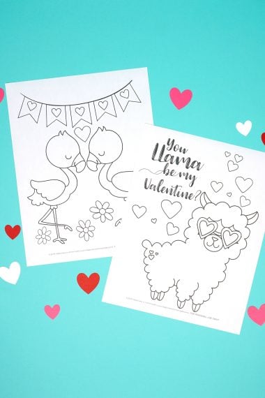 printable cute valentines coloring pages
