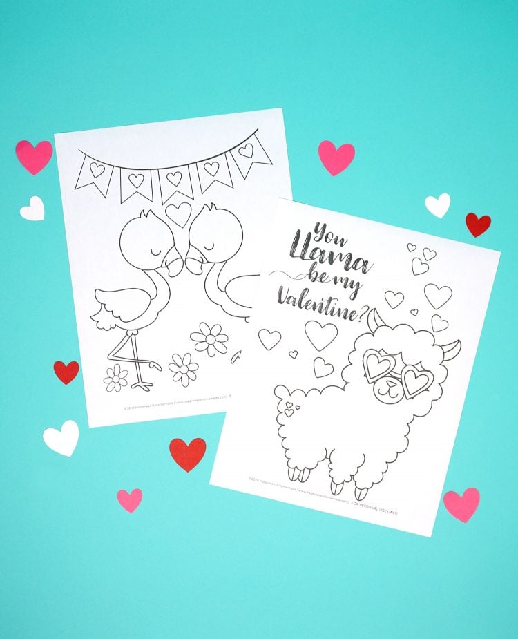 printable cute valentines coloring pages