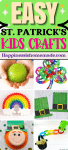 Pin graphic of Easy St. Patrick's Day crafts for kids