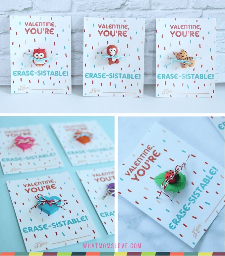youre erase-istable valentine day cards with eraser gift
