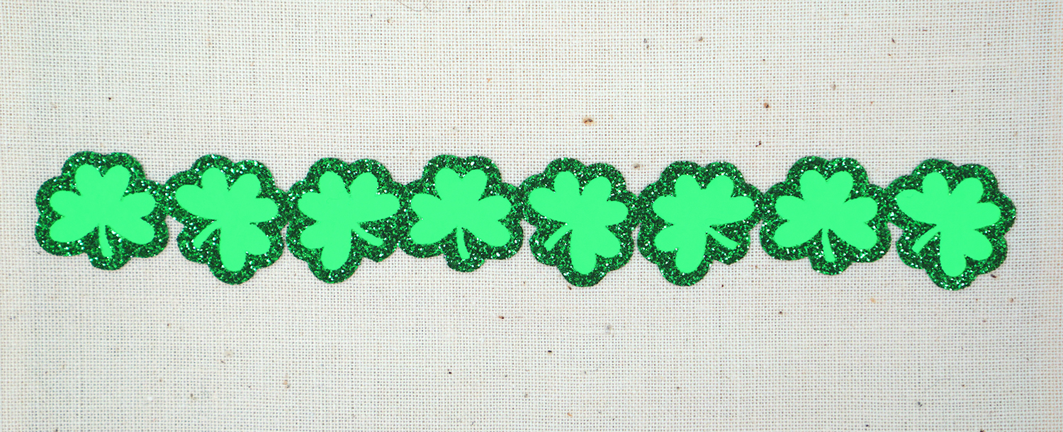 glitter shamrocks cut out