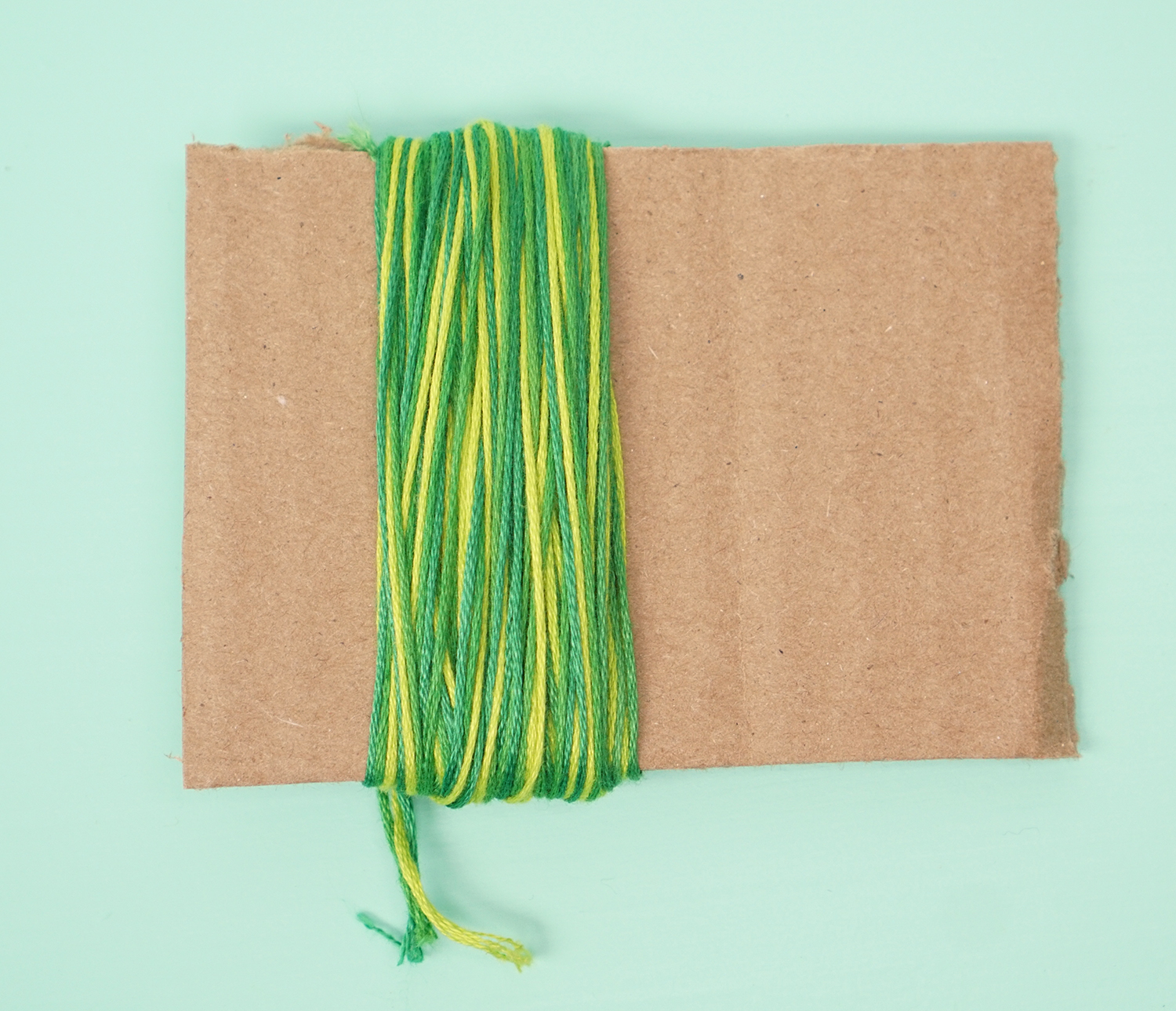 making diy green and yellow tassel