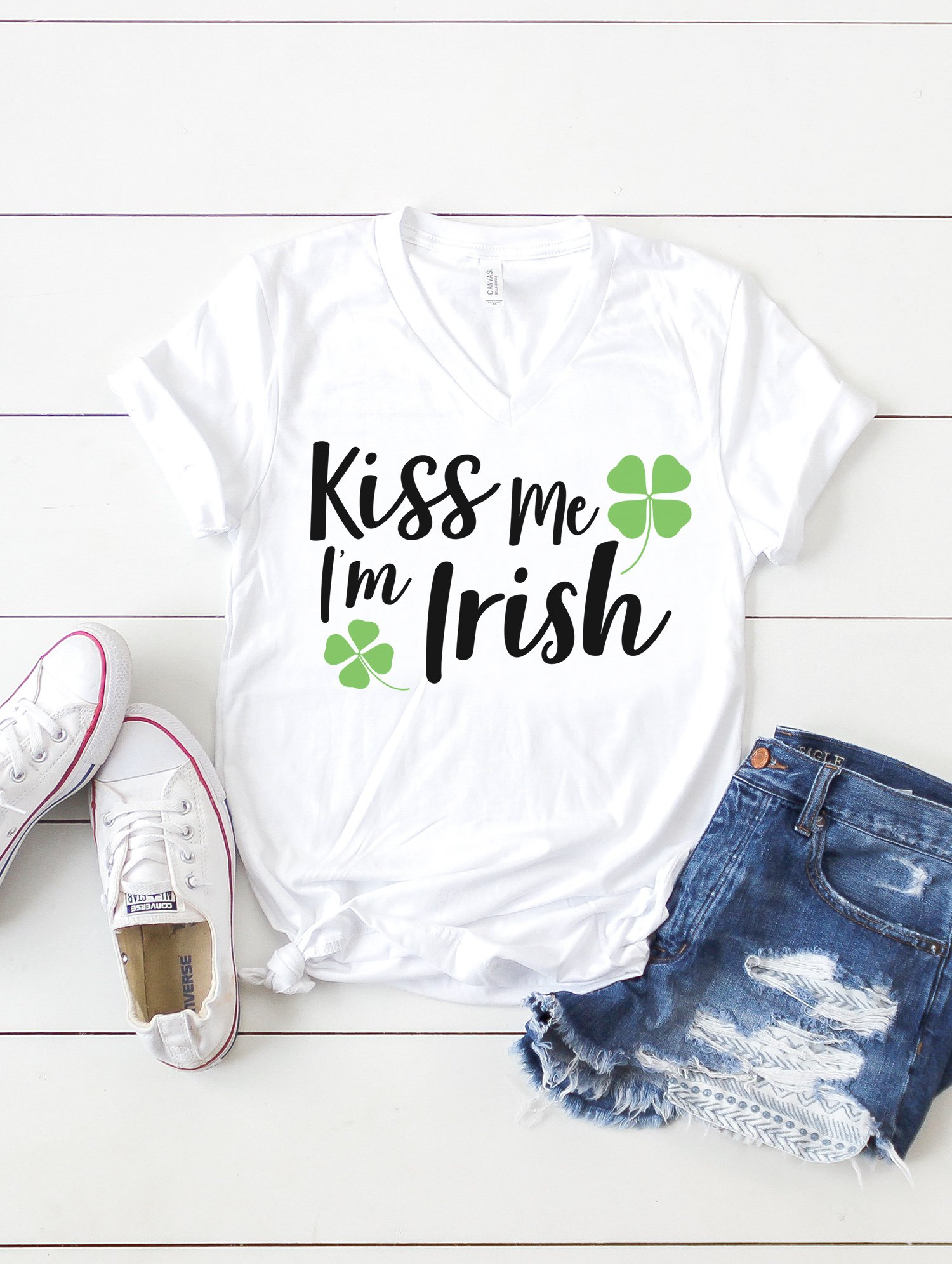 kiss me im irish svg file on shirt
