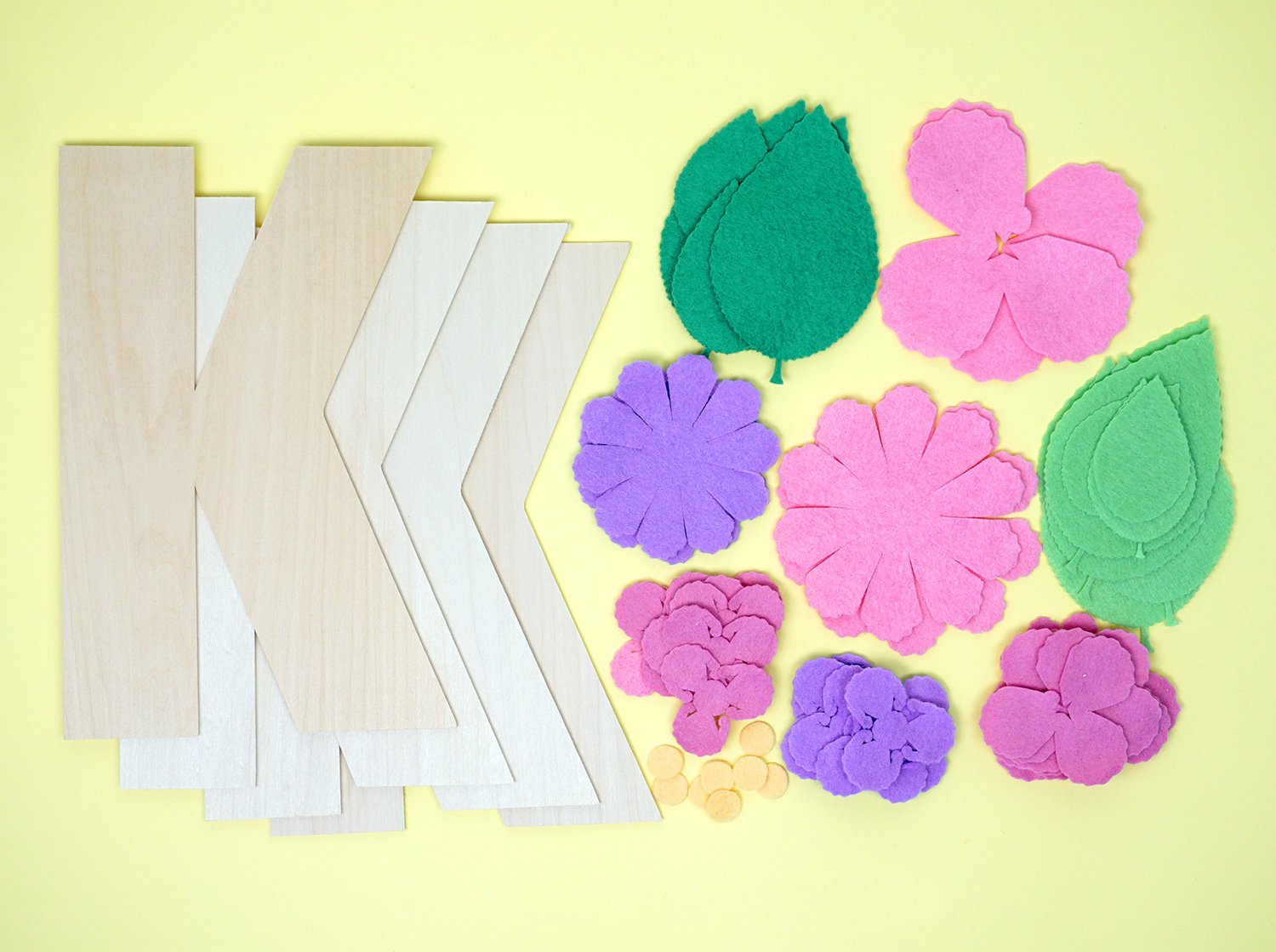 Floral Painted Wooden Monogram - 100 Directions