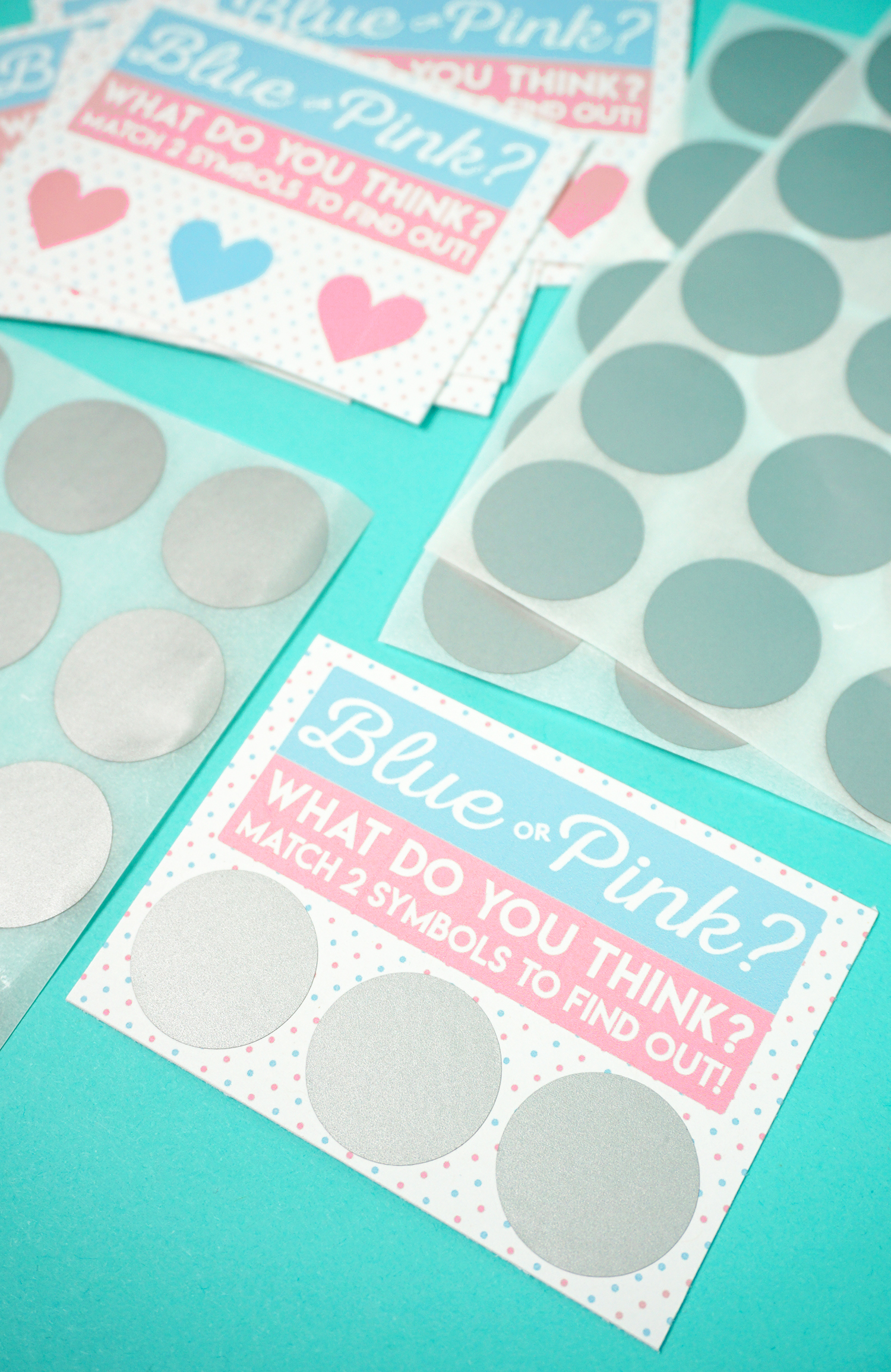 printable gender reveal scratch cards