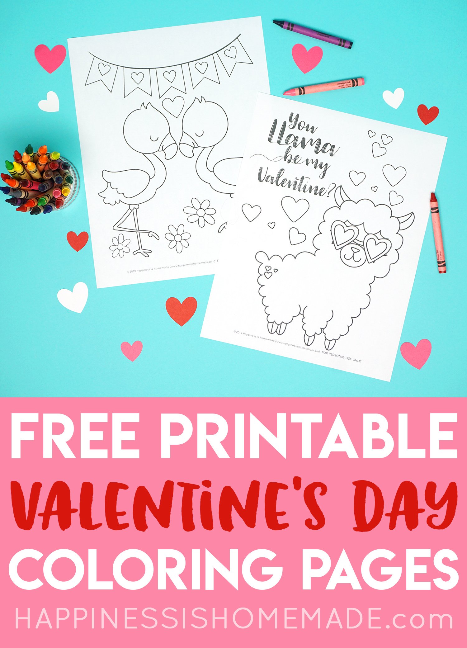 Printable Valentine Coloring Pages Happiness Is Homemade